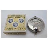 1916 Sterling Pocket Voltmeter USA w Box