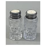 Antique Cut Glass & Sterling Muffineers