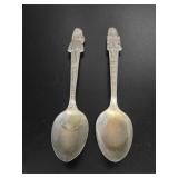 2 Carlton Silver Plate Dionne Quintuplets Spoons