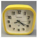 Bulova Yellow Quartz Alarm Clock VTG