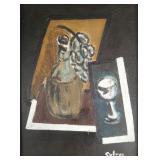 Sylvie Bertolini 'Glass of Wine' Oil Painting