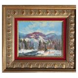 Walter Pranke Laurentian Winter Scene Oil