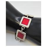 Jackie Spector Modernist Bracelet vtg