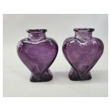 Vidrios San Miguel Recycled Glass Heart Vases
