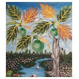 Jorson, Haitian Folk Art Breadfruit Landscape