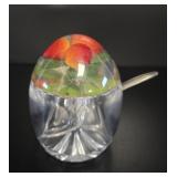 Mid-Century Lucite Strawberry Jam Pot