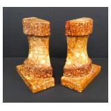 Italian Alabaster Marble Roman Column Bookends