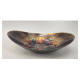 MCM Kareka Enamel Copper Bowl, Signed