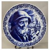 Boch Freres Belgium Delft Old Fisherman Plate