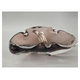 Murano Smoky Sommerso Glass Ashtray Bowl