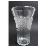 Bleikristall Glass Vase with Frosted Pansy Band