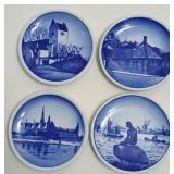 4 Royal Copenhagen Fajance Miniature Plaquets