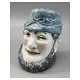 Antique Czechoslovakia Majolica Fisherman Humidor