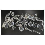 Crystal Chandelier Replacement Prisms & Chains vtg