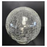 Clear Crackle Glass Globe Lamp Shade vtg