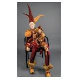 Katherine's Collection Jester Art Doll & Marotte