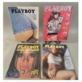 Playboy Magazine Lot of 4 (1970s)