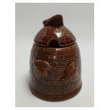 VTG Brown Glazed Ceramic Beehive Honey Pot