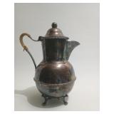 Silver-Plated Footed Hot Water Jug Teapot