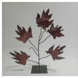 MCM Brutalist Metal Maple Leaf Tabletop Sculpture