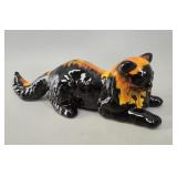 MCM Canadian Art Pottery Reclining Cat Figurine