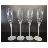Mikasa Horizon Frosted Stem Champagne Flutes