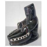 Adamie Ningiuk - inuit carved soapstone hunter