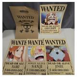 One Piece Straw Hat Pirates Wanted Posters & Bag