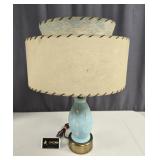 Vtg 1960s Atomic Lamp w. Fiberglass Shade