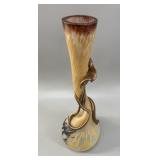 Lorrain Art Glass Vase with Copper Overlay