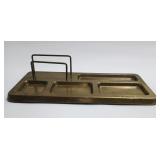 1960s Labeled Solid Brass Men's Valet Tray