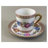 Porcelaines de Couleuvre Demitasse Cup & Saucer