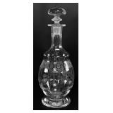 Antique Etched Glass Decanter+Stopper