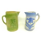 Antique Salt-Glaze Ironstone Floral & Grape/Leaf