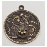 Unusual 1913 Victoria Coin Watch Fob/ Pendant