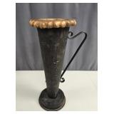 Antique French Wrought Iron & Copper Church Alms