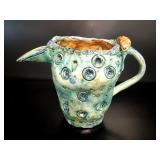Studio Art Pottery Fish Motif Pitcher