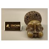 Bamoun Figural Ceremonial Brass Pipe Bowl