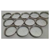 12 Birks Sterling & Cut Crystal Coasters