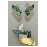 Abalone and Mother of Pearl Geometric Jewelry Set