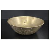 Chinese Hand-Etched Brass Dragon Bowl