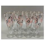 Set of 8 Atomic Libbey Glass Seville Glasses