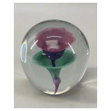 David Paterson 1994 Signed Art Glass Paperweight