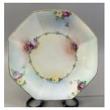 T&V Limoges Porcelain Hand-Painted Floral Plate