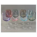 Contemporary Pastel Multi-Colored Wine Glasses