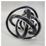 Murano Art Glass Infinity Twisted Rope Sculpture