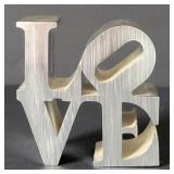 Paperweight sculpture aluminum Robert Indiana