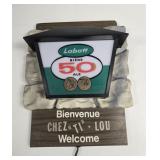 Labatt 50 Beer Lighted Wall Display vtg