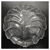 Orrefors Sweden Crystal Eden Leaf Platter
