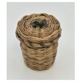 Miniature Native Sweetgrass Covered Basket